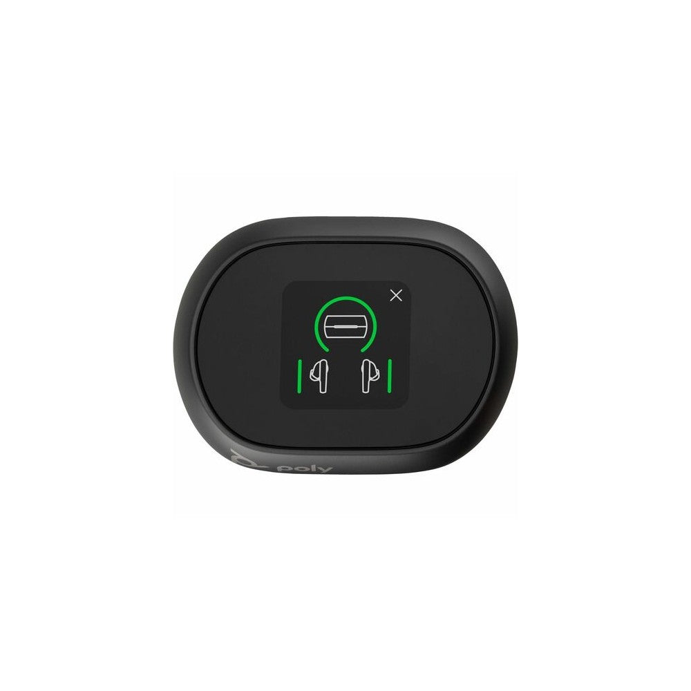Poly Voyager Free 60+ UC M Carbon Black Earbuds +BT700 USB-C Adapter +Touchscreen Charge Case