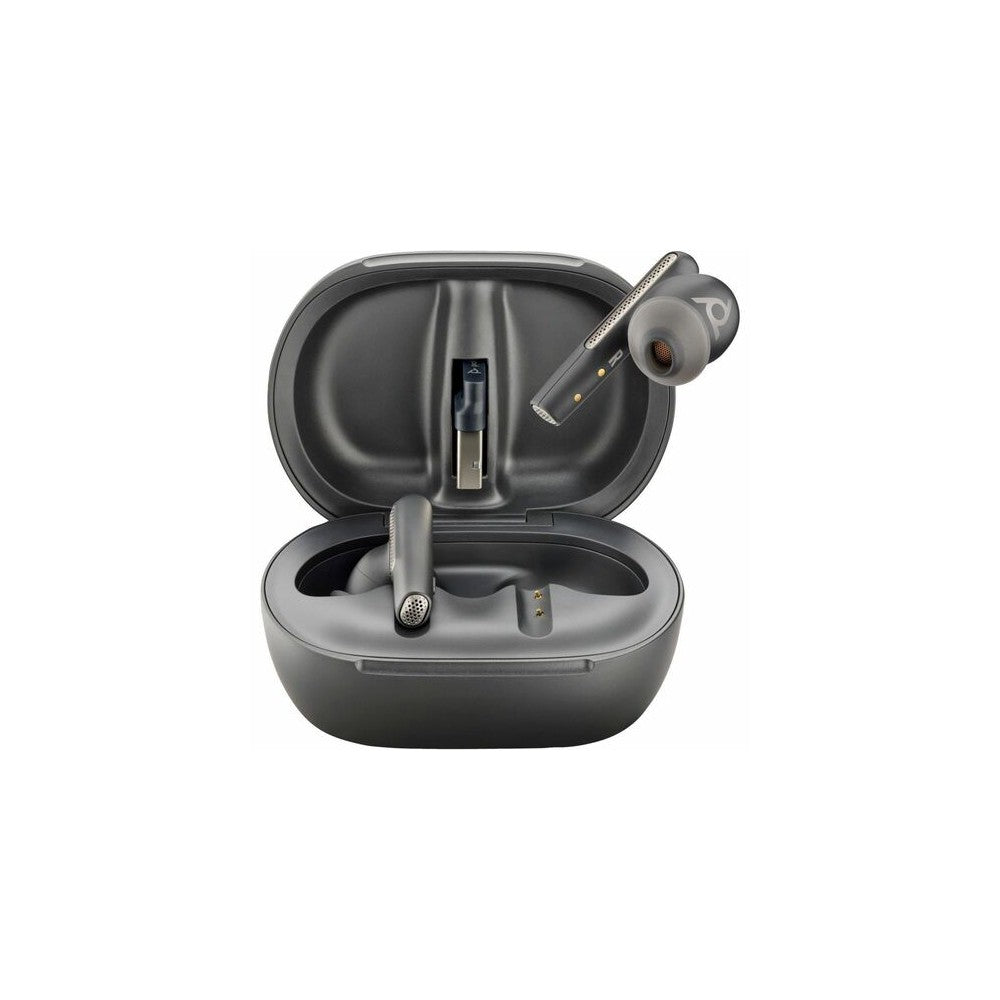 Poly Voyager Free 60+ UC M Carbon Black Earbuds +BT700 USB-C Adapter +Touchscreen Charge Case