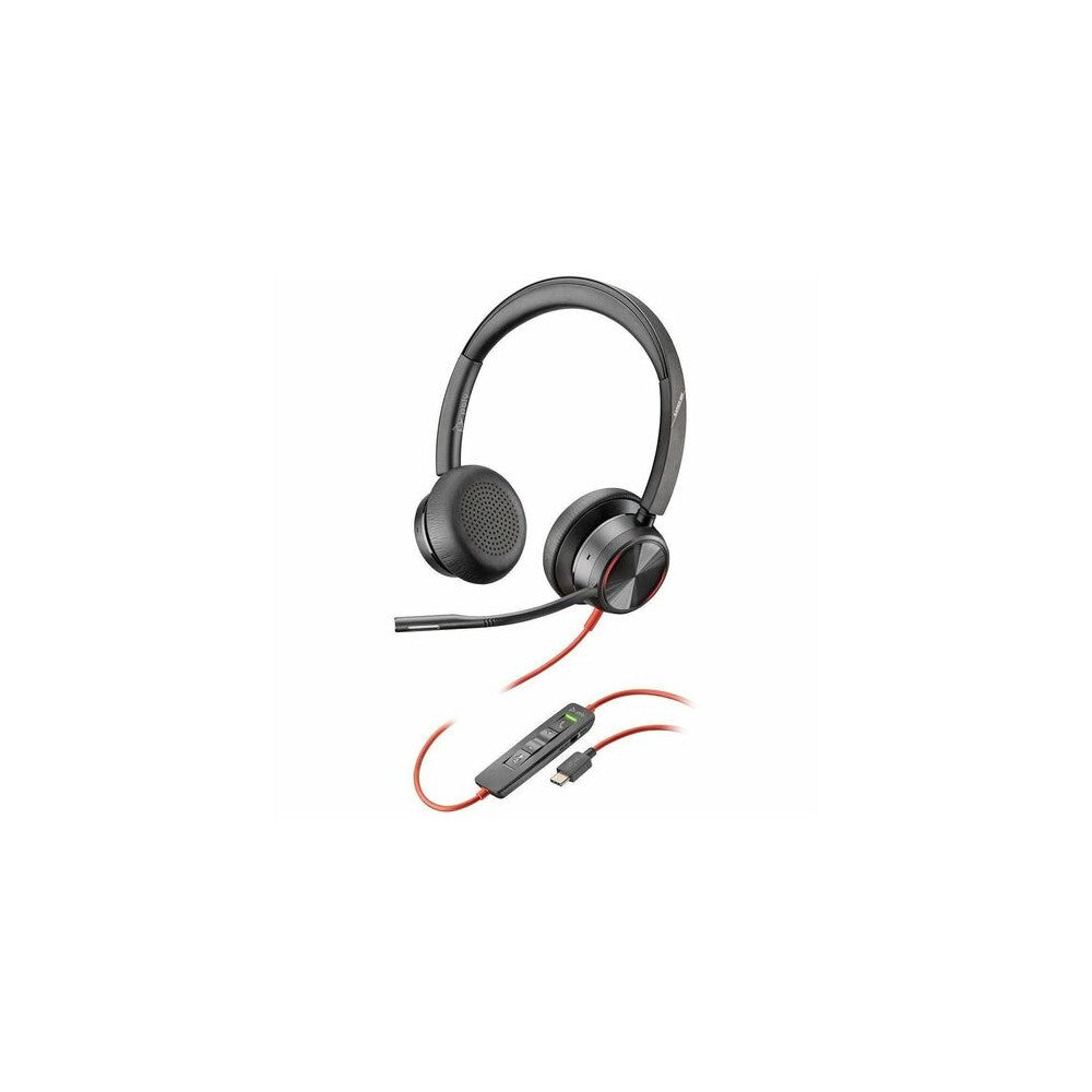Poly Blackwire 8225 Stereo Microsoft Teams Certified USB-C Headset +USB-C/A Adapter
