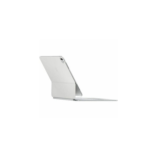 White laptop on a gray background