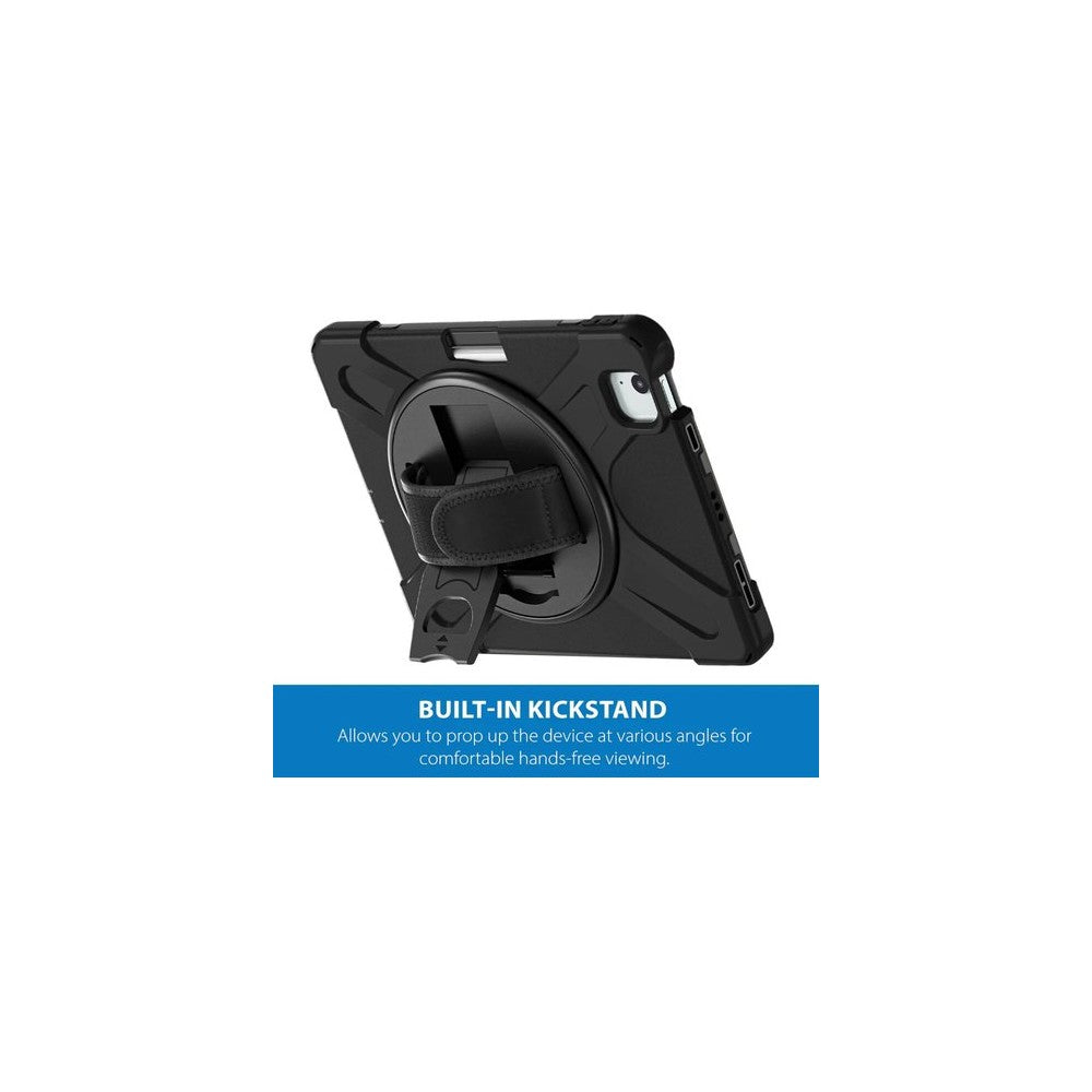 Strike Apple iPad Air 13 2024 Rugged Case with Hand Strap & Lanyard Shoulder Strap